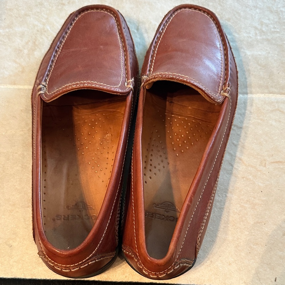 Dockers Brown Leather Slip-On Loafers